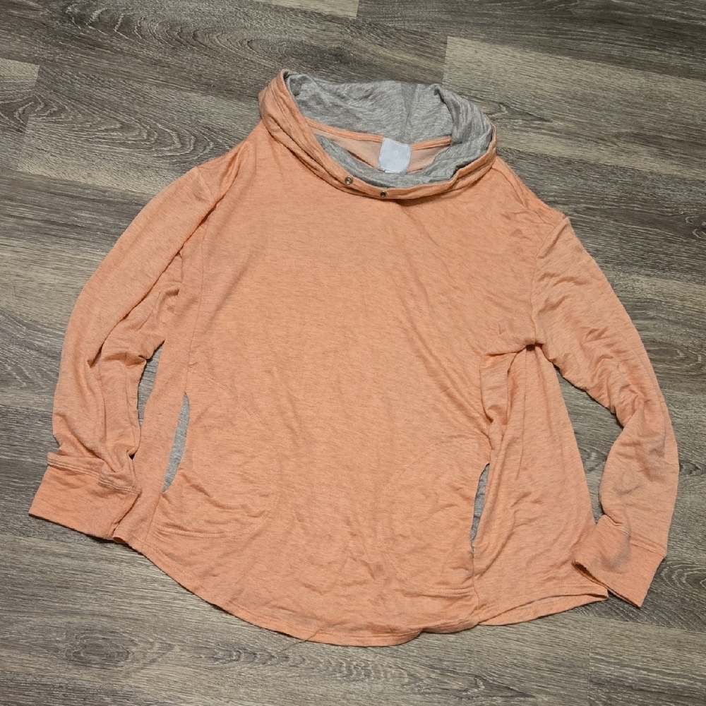 NWT Dressbarn Sunday Peach Space Dye Pullover Top Xl